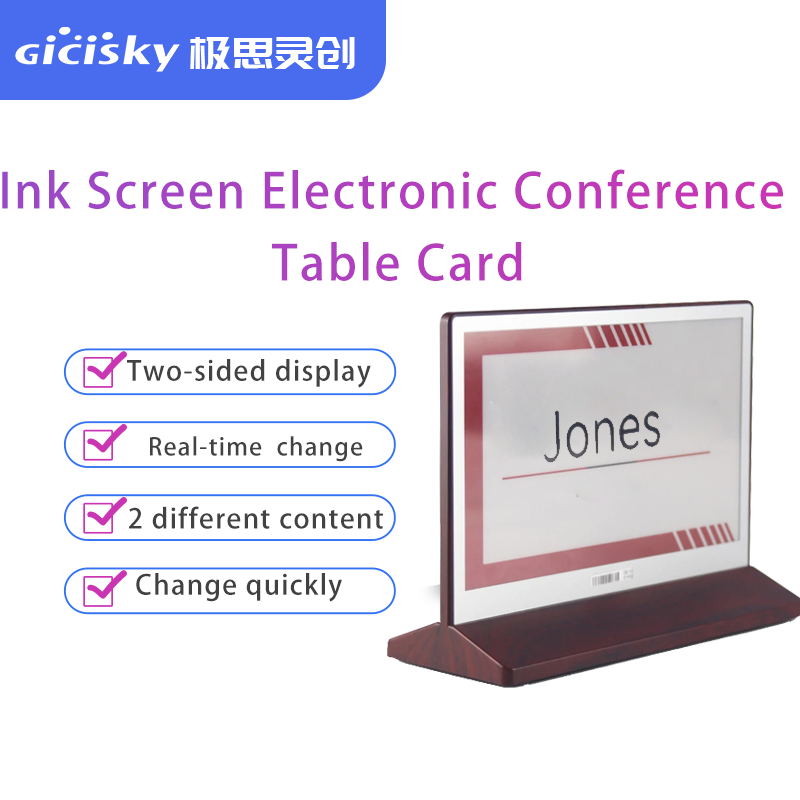 블루투스 전자 회의 테이블 카드 paperless 회의 보드 카드 나무 양면 3 색 테이블 서명